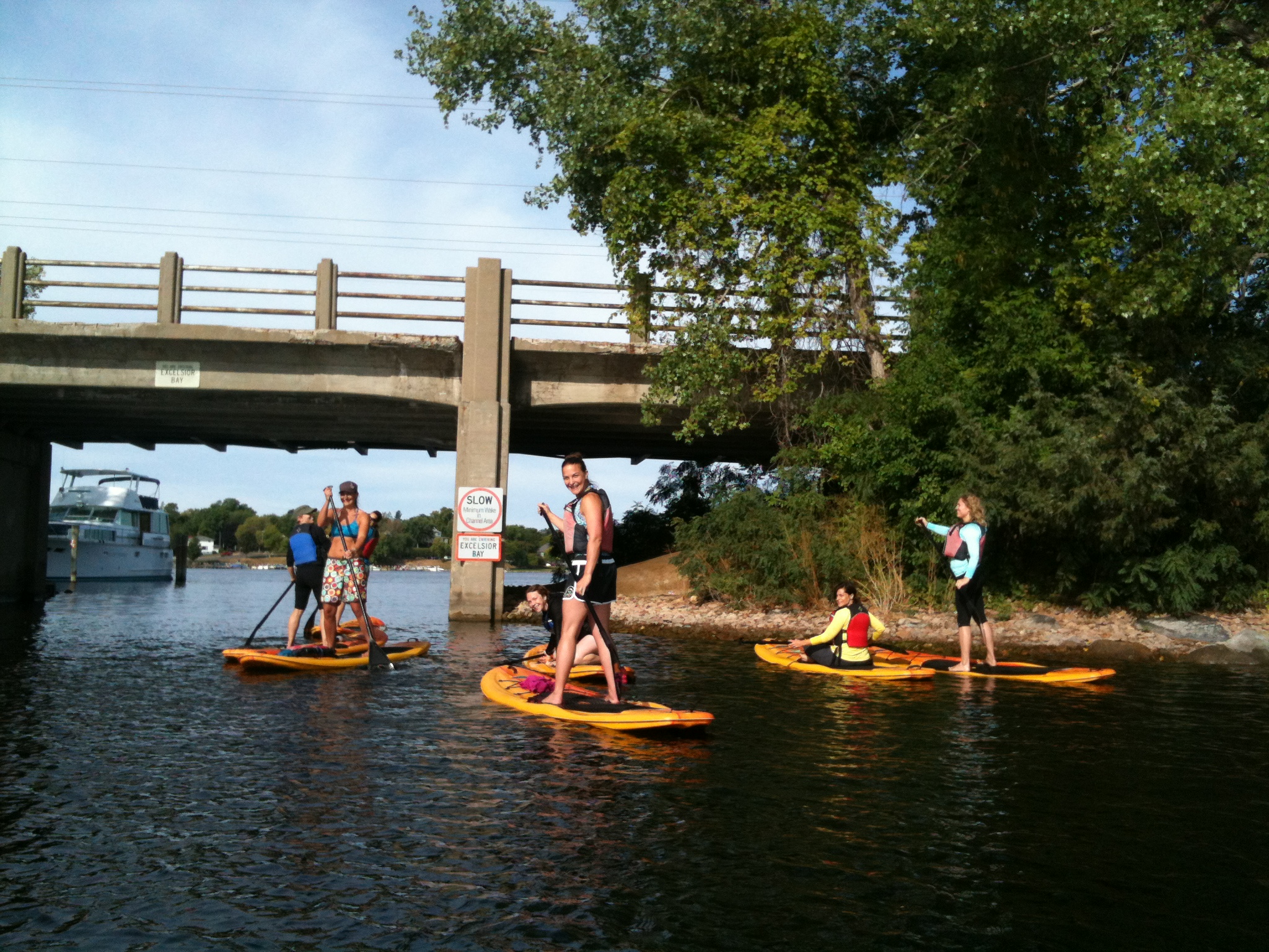 cBoard Stand Up Paddleboard Lessons SUP Yoga Lake Excelsior